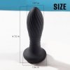 Świecący korek analny z pilotem Lighting anal plug black